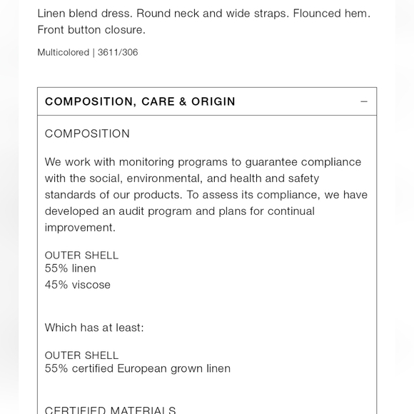 BNWT! Zara linen blend printed midi dress - Picture 14 of 14